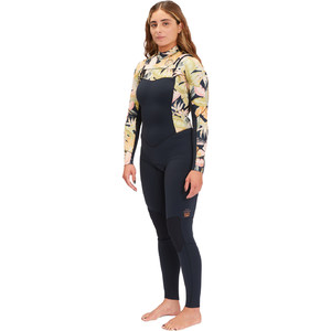 2022 Billabong Mujeres Salty Dayz 5/4mm Chest Zip Traje F45f10 - Jungle Night